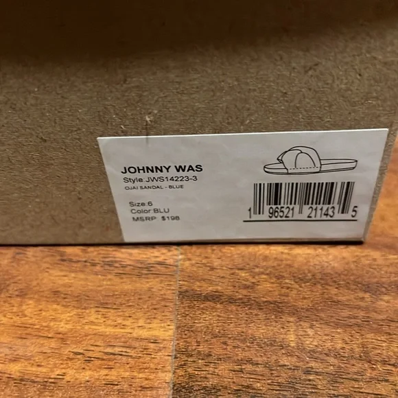 JOHNNY WAS Ojai Sandal in Blue Size 6 - New - Picture 3 of 8